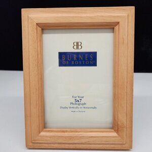 Burnes Of Boston 5x7 Picture Frame Natural Wood Light Color